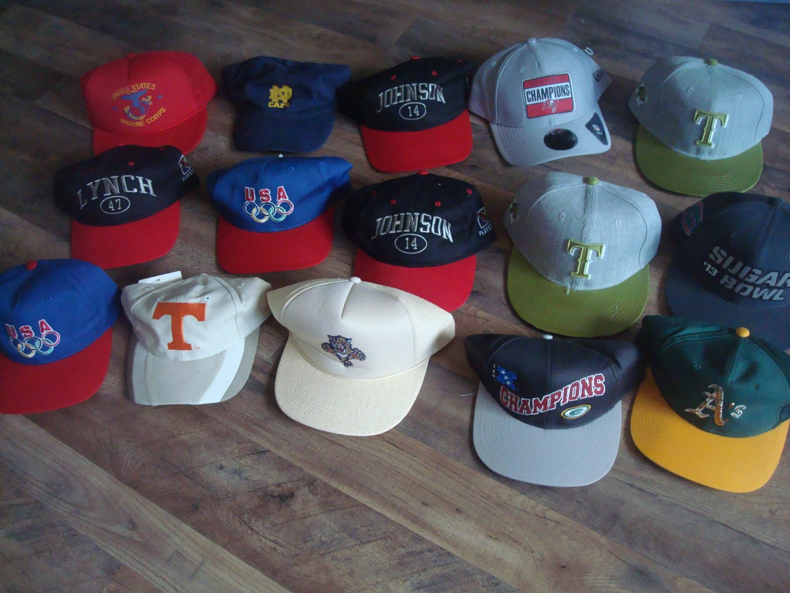 15 HATS OLYMPIC MLB NFL SPORTS   SNAPBACK 90S WHOLESALE LOT HATS VINTAGE HAT CAP