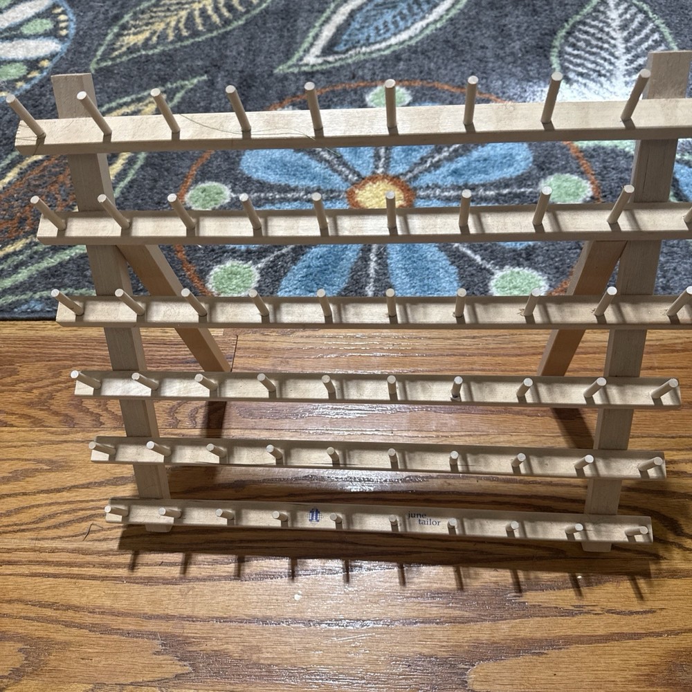 Thread art 60 Spool Thread Organizer Wood Stand