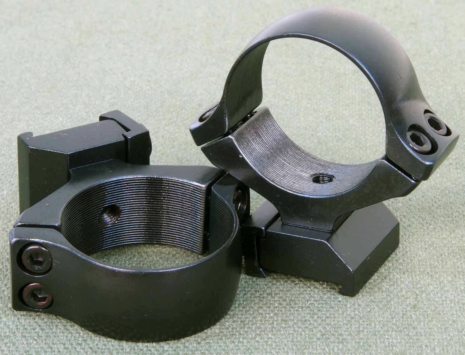 BRNO #2 scope mounts, 2 PIECE, 1 inch rings, Quality STEEL MATTE Black / Blue.