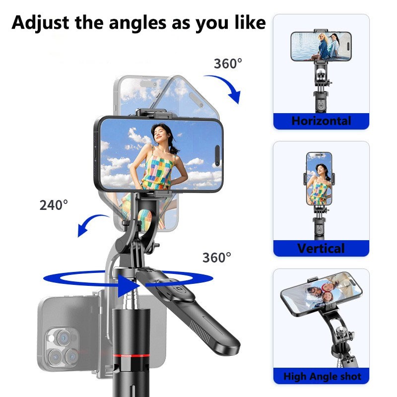 67" Cell Phone Selfie Stick Tripod Wireless Remote Extendable for iPhone/Android