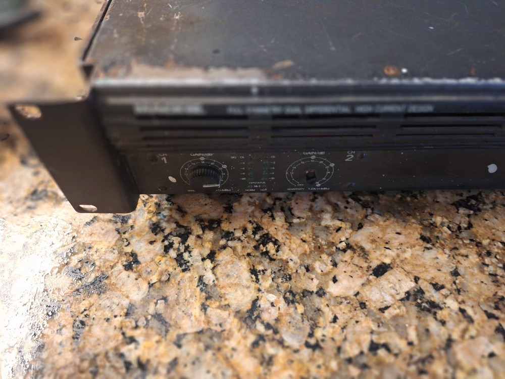 mackie power amplifier , not tested , was found in storage Locker