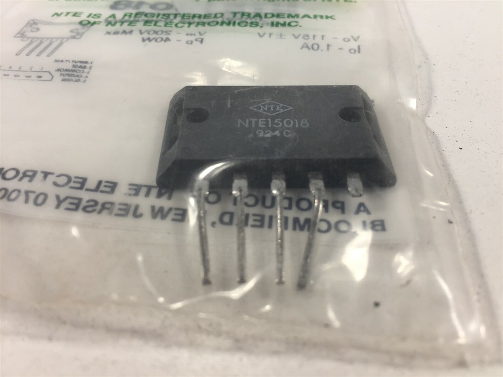 (1) NTE NTE15018 Integrated Circuit TV Fixed Voltage Regulator
