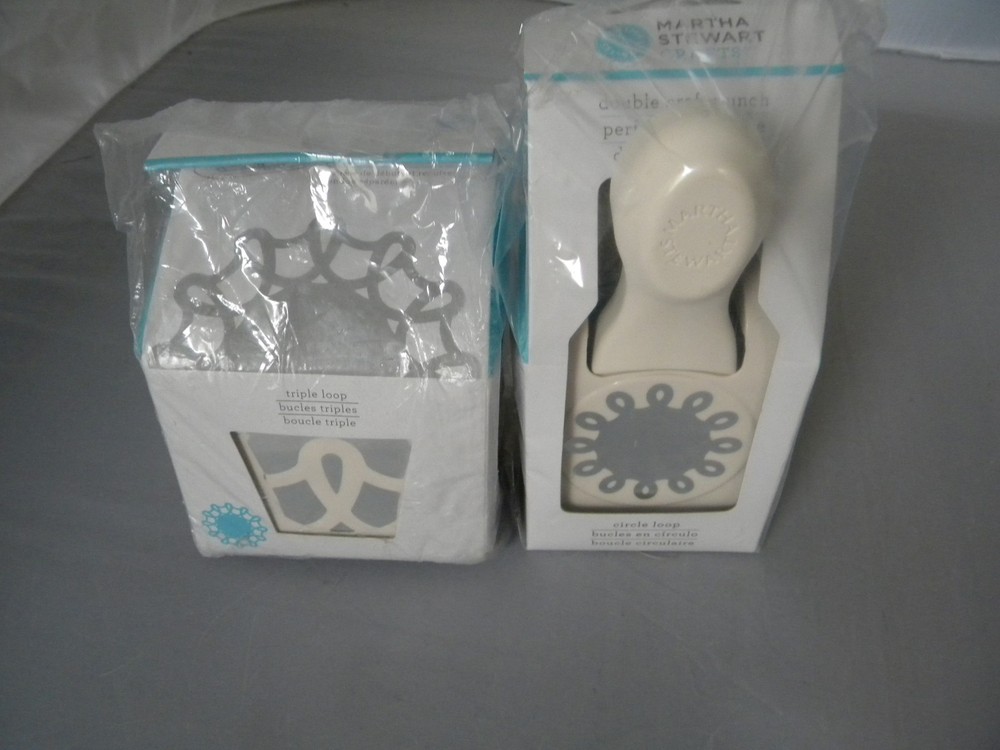 2 Martha Stewart Craft Punch Triple Loop Edge / Circle Loop Double