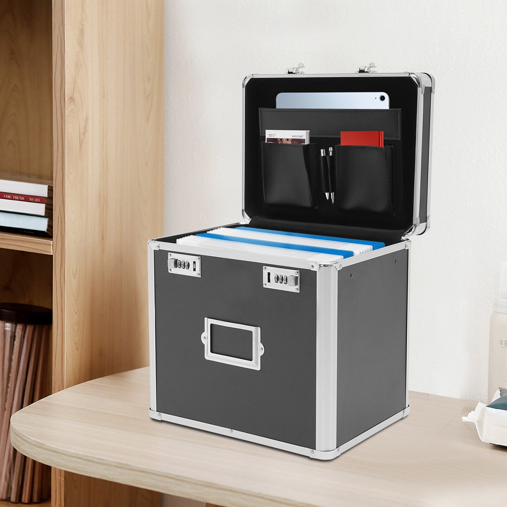 Fireproof Document File Organizer Box Storage Filing Cabinet Safe Portable Box