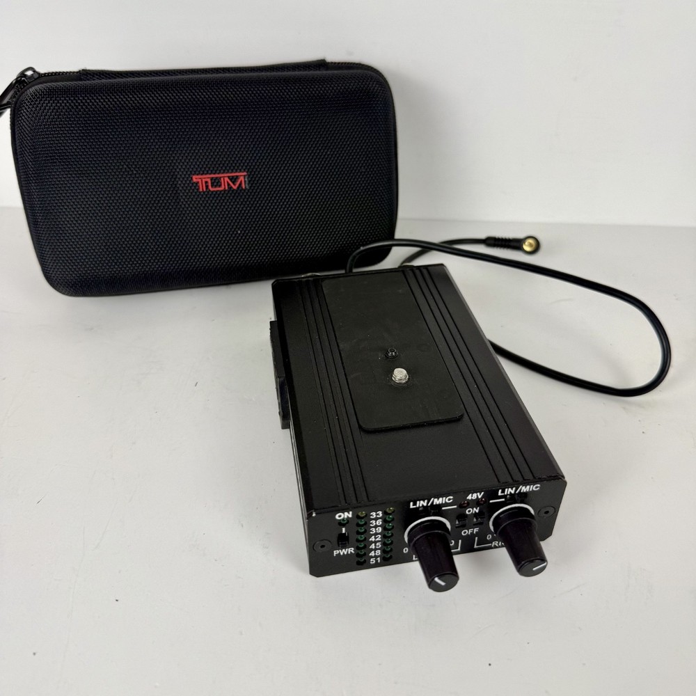 BeachTek DXA-6VU v2 Camera XLR Audio Adapter Mixer w TUMI Case Untested