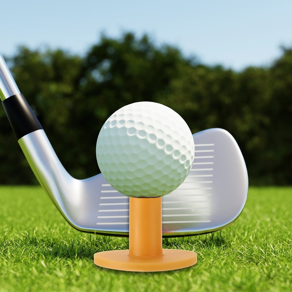 6 Pack 3 Inch Rubber Golf Tees Driving Range Training Tee, Yellow