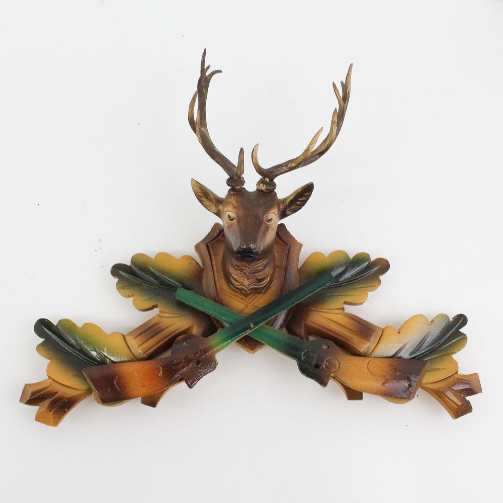Large 8 Day German Schmeckenbecher Black Forest Hunter Cuckoo Clock