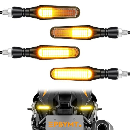 Flowing LED Motorcycle Turn Signals 1V Super Bright Universal Sequential 2pc