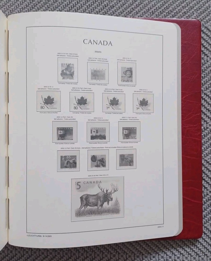 Lighthouse Stamp Album Canada, Hingeless, (1996-2003) RED