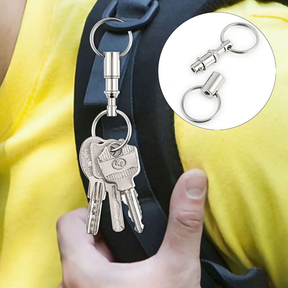 10PCS Detachable Pull Apart Quick Release Keychain Key Rings Key Chain