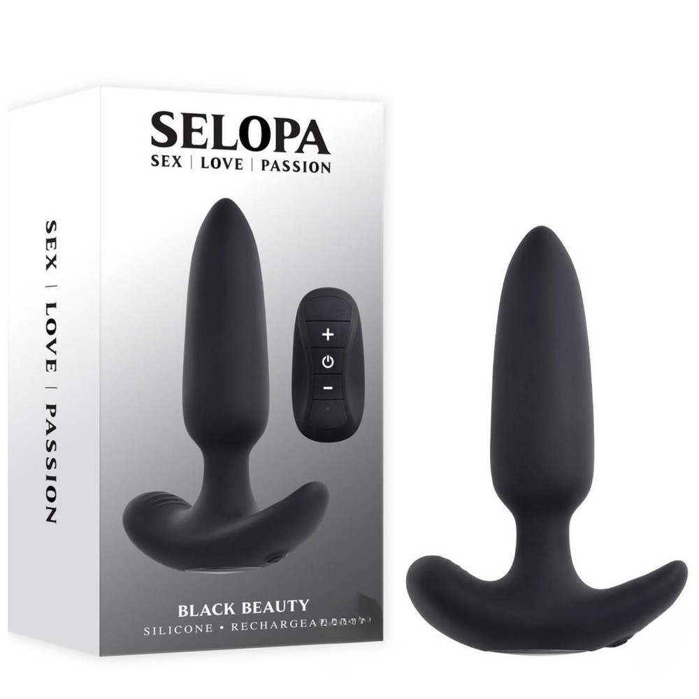 Slim Silicone Rechargeable Remote Control Butt Plug Multi-Function Sex Vibrator