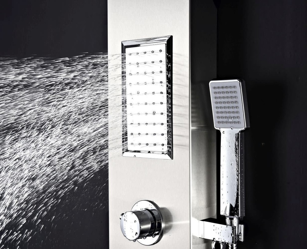 Anzzi SP-AZ042 Field 63" Thermostatic Shower Panel - Silver