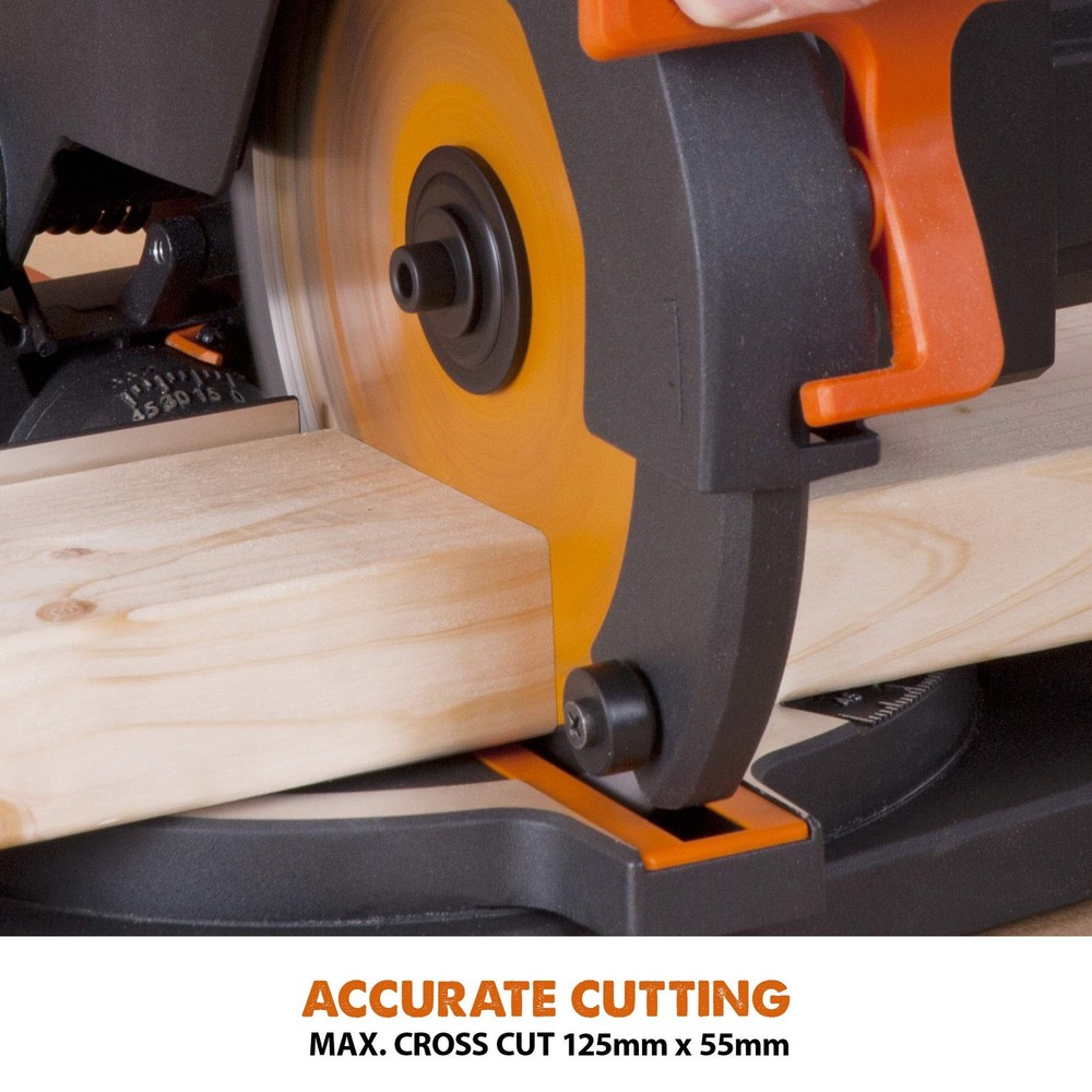 Evolution Power Tools R210CMS Compound Miter Saw, 81/4" MultiMaterial Cutting...