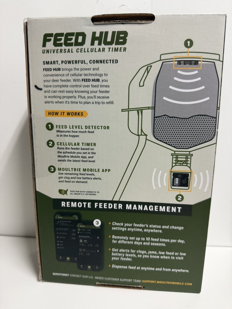 Moultrie Mobile Feed Hub Universal Cellular Timer - New Sealed Box
