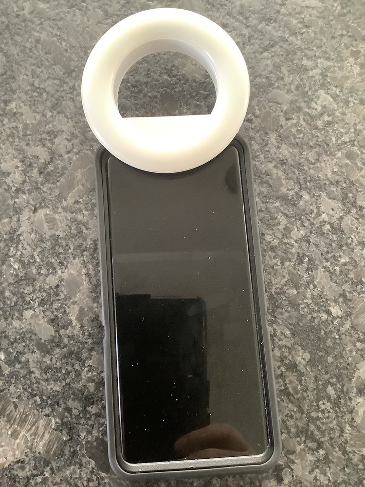 Phone Selfie Ring Light USB Rechargeable LED With 3 Brightness Modes & USB Cable