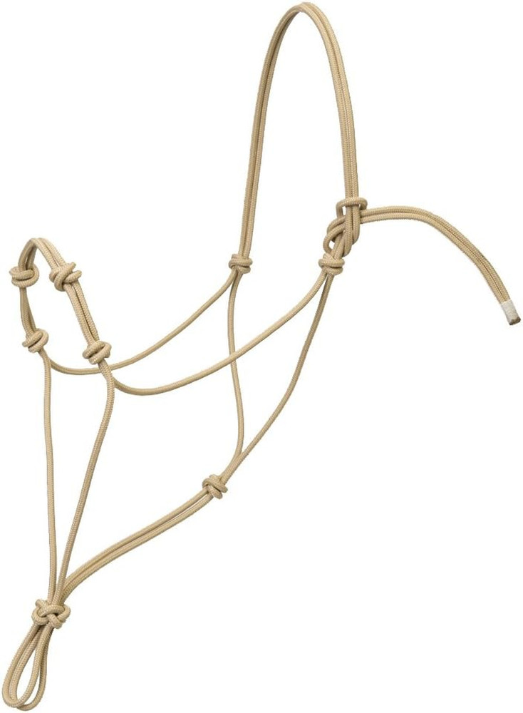Silvertip Four Knot Rope Halter, Tan, Small