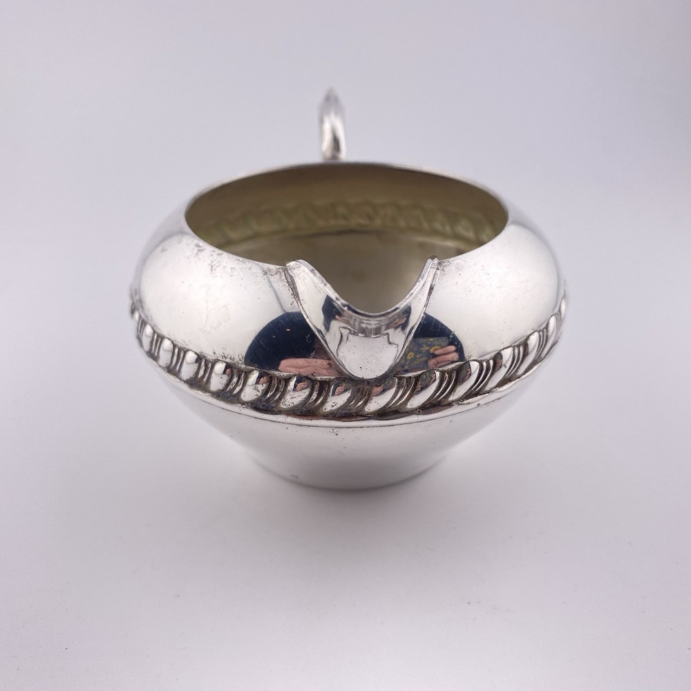Vintage Silver On Copper Creamer