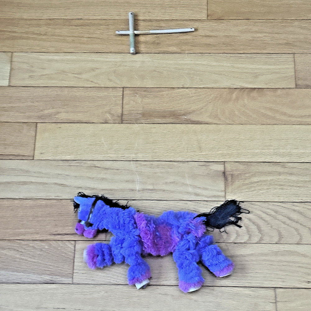 Handmade Plush/Yarn Horse String Marionette Puppet