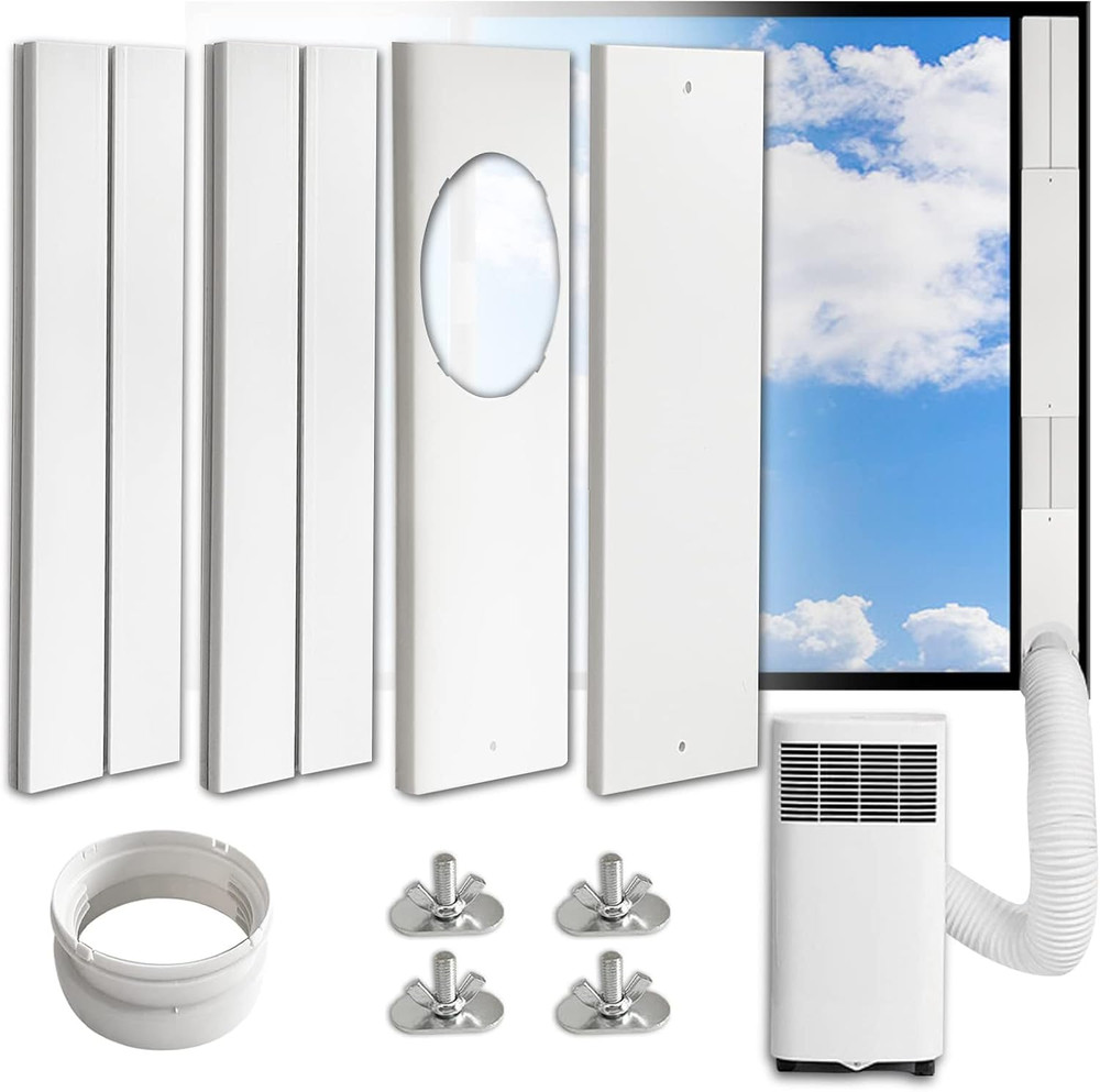 Portable AC Window Vent Kit - Complete Air Conditioner Window Kit, Adjustable PV