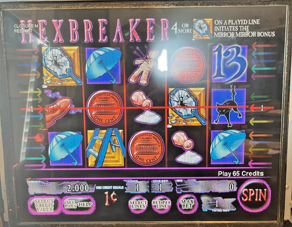 IGT Hexbreaker Software 5R 13 Pay Lines Multi-Denom