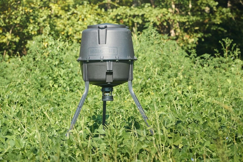 30-Gallon Deer Feeder Tripod - Quick-Lock Hopper System - Digital Timer Contr...