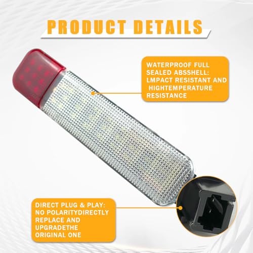 LED Interior Door Light Compatible with 1999-2006 Chevy Silverado Red+White