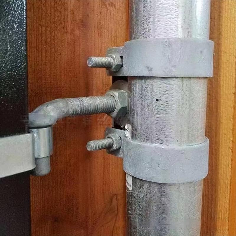 J-Bolt Post Hinge with 5/8" Hinge Pin Galvanized Post Gate Hinge for 8" (2 Pcs)