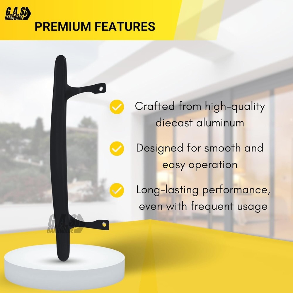 Pull Handle for Sliding Doors, 6-5/8" Hole Space | Sliding Glass Door Handle Set