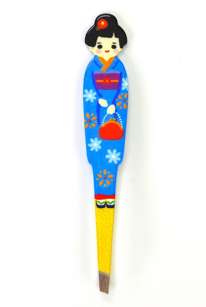 Eyebrow Tweezers Blue/Yellow