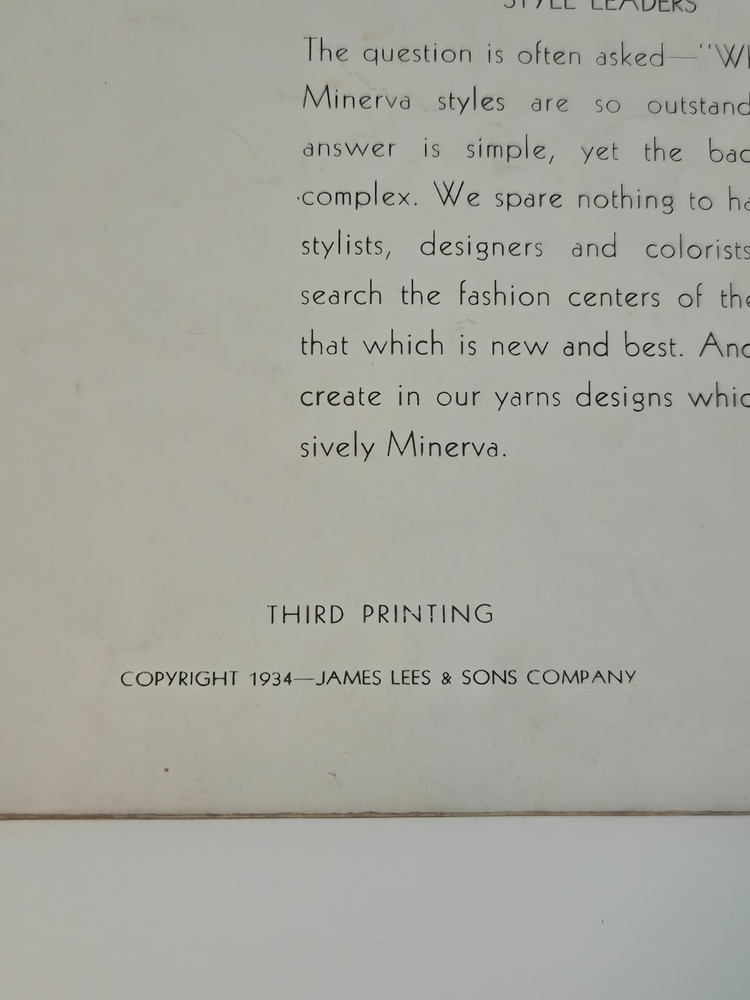 Vtg 1938 Minerva Style Book Vol.38