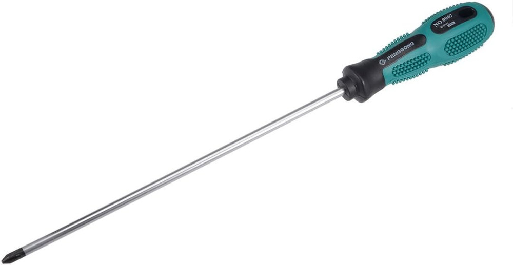 #2 Phillips Screwdriver 10 Inch Round Shaft Non Slip Comfortable Handle