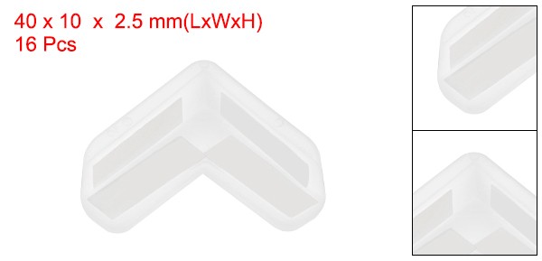 16Pcs Corner Protectors Table Corner Protectors L-shaped White