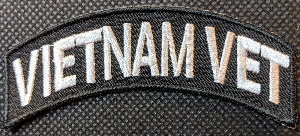 Vietnam Veteran Mini Rocker Embroidered Biker Patch
