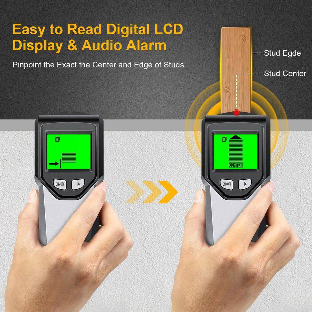 5 in 1 Wall Scanner Stud Finder with Microprocessor Chip and HD LCD Display Mist