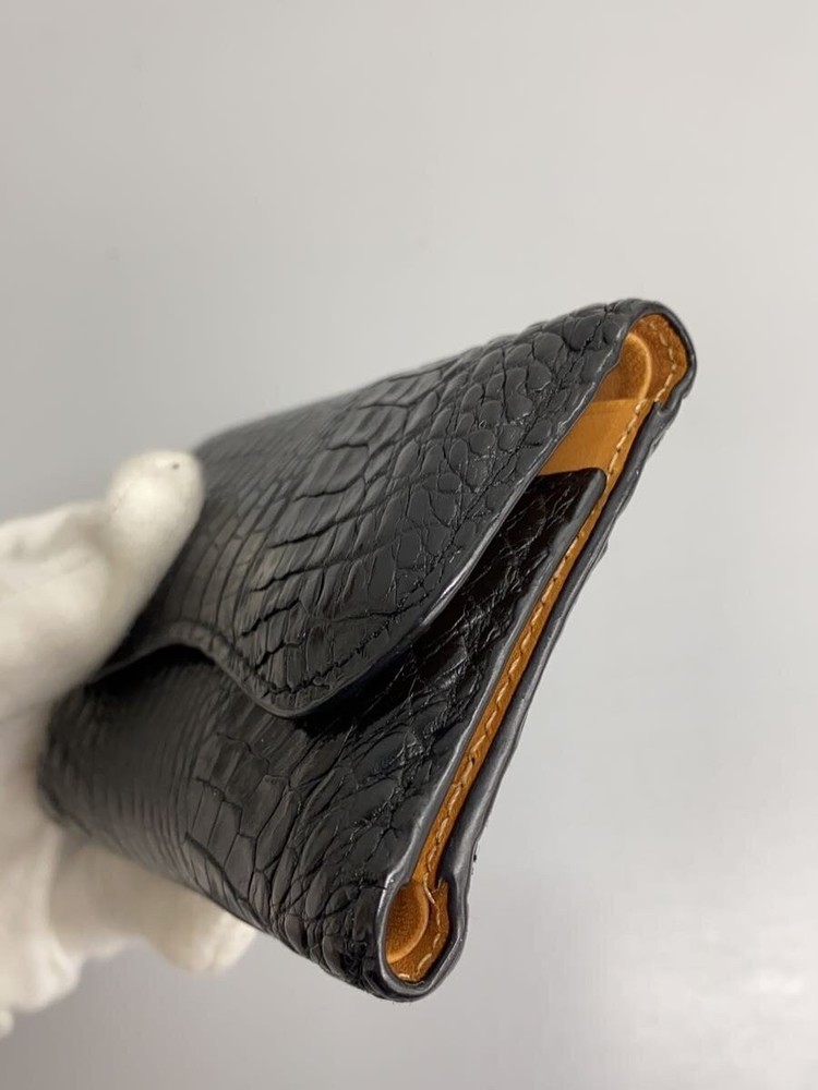 Godane Key Case/Leather/Blk/Men'S/Crocodile/Slight Damage Inside