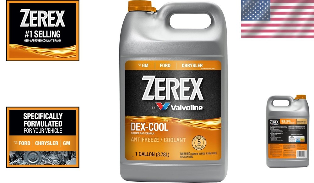 Zerex Antifreeze Concentrate 1 Gallon - Protects Against Engine Failure Risks