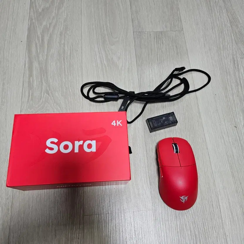 Sora Red Wireless Mouse with 4K Receiver