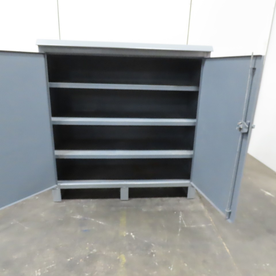 Durham 60" x 24" x 60" Steel Job Site Industrial Storage Cabinet 3 Fixed Shelf