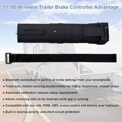 51180 Wireless Mobile Electric Trailer Brake Controller with Bluetooth Enabled