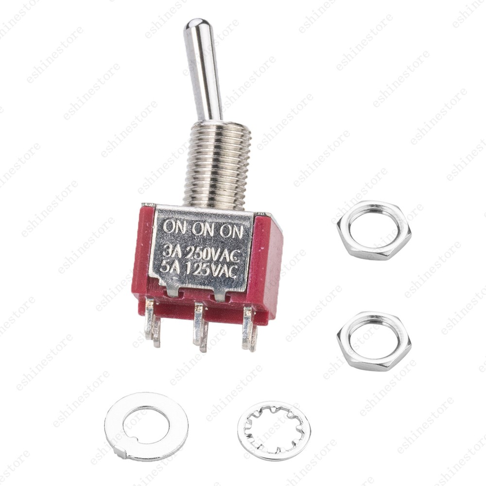 5 PCS Quality Guitar or AMP DPDT 3 Way ON ON ON Toggle Switch Sealed Mini Toggle