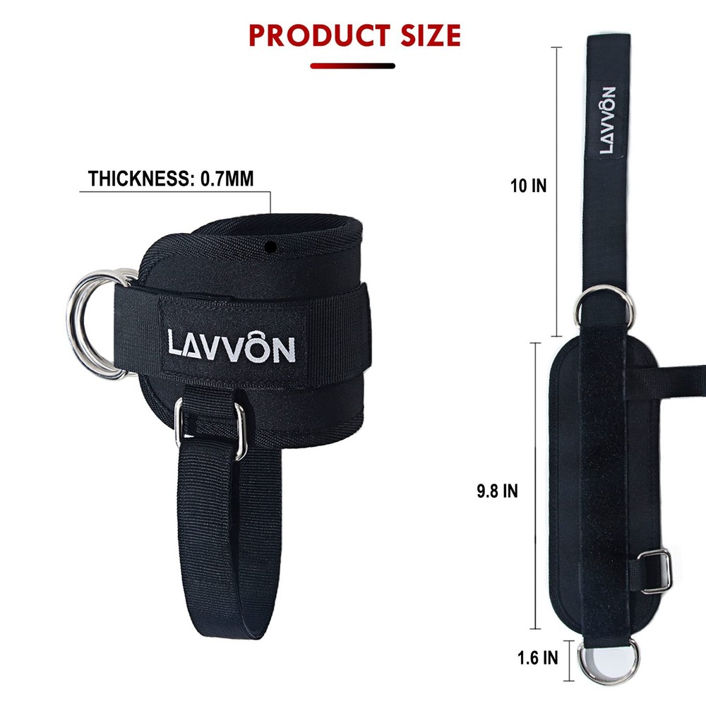 Ankle Straps for Cable Machines Kickbacks - Adjustable Comfort Ankle Cable At...