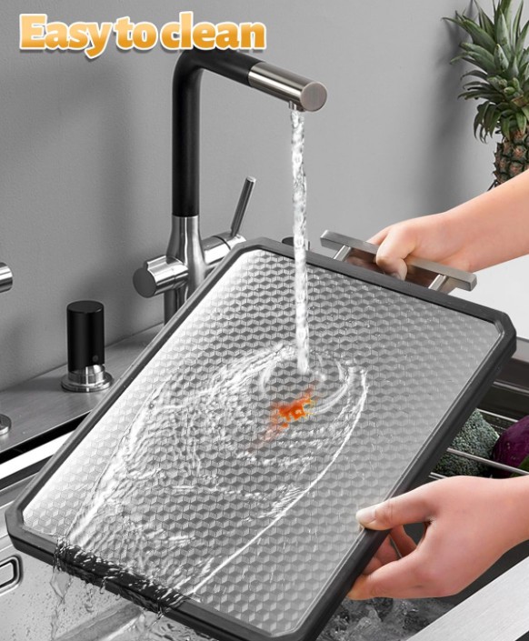 Titanium Cutting Board Double-Sided Titanium Cutting Boards for Kitchen Camping