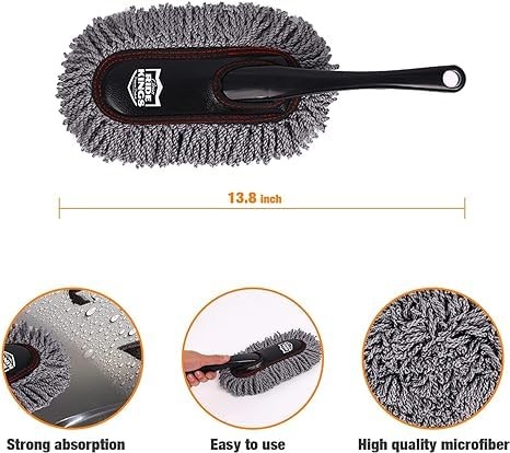 Car Duster Set,Car Duster Exterior Scratch Free with Extendable Greyduster