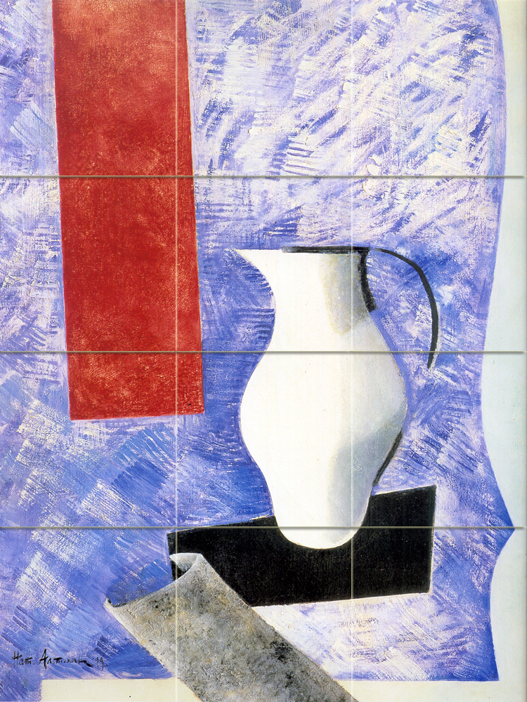 Art Mural Tumbled Marble Backsplash Bath Vase Tile #673