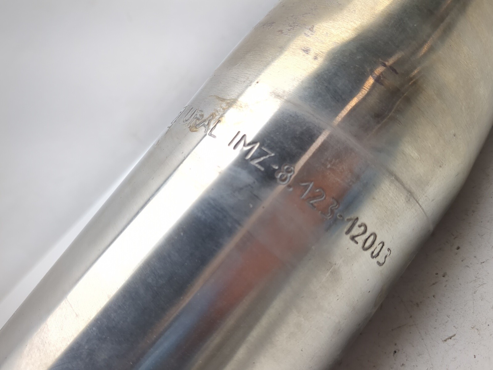 03-24 Ural Gear Up Rear Exhaust Muffler Can Pipe Slip-On IMZ-8123-12003 A