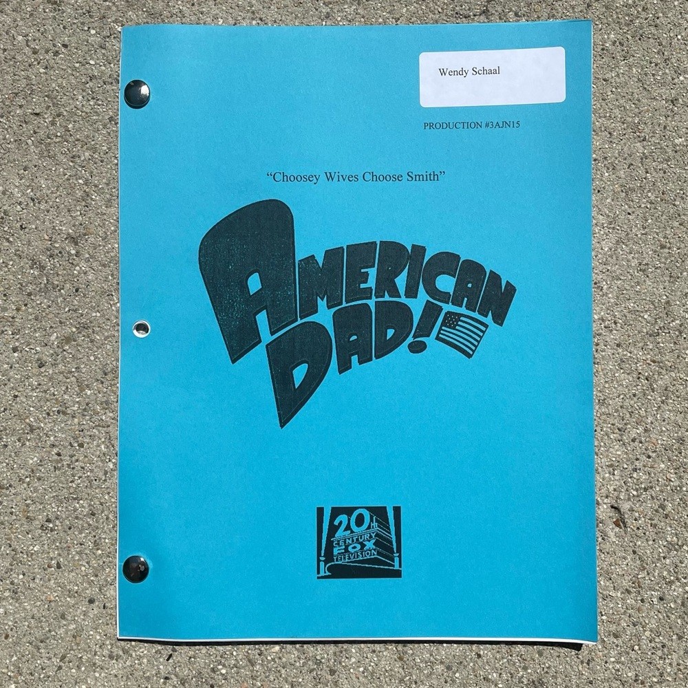American Dad Wendy Schaal Francine Smith 2007 Production Used Table Draft Script