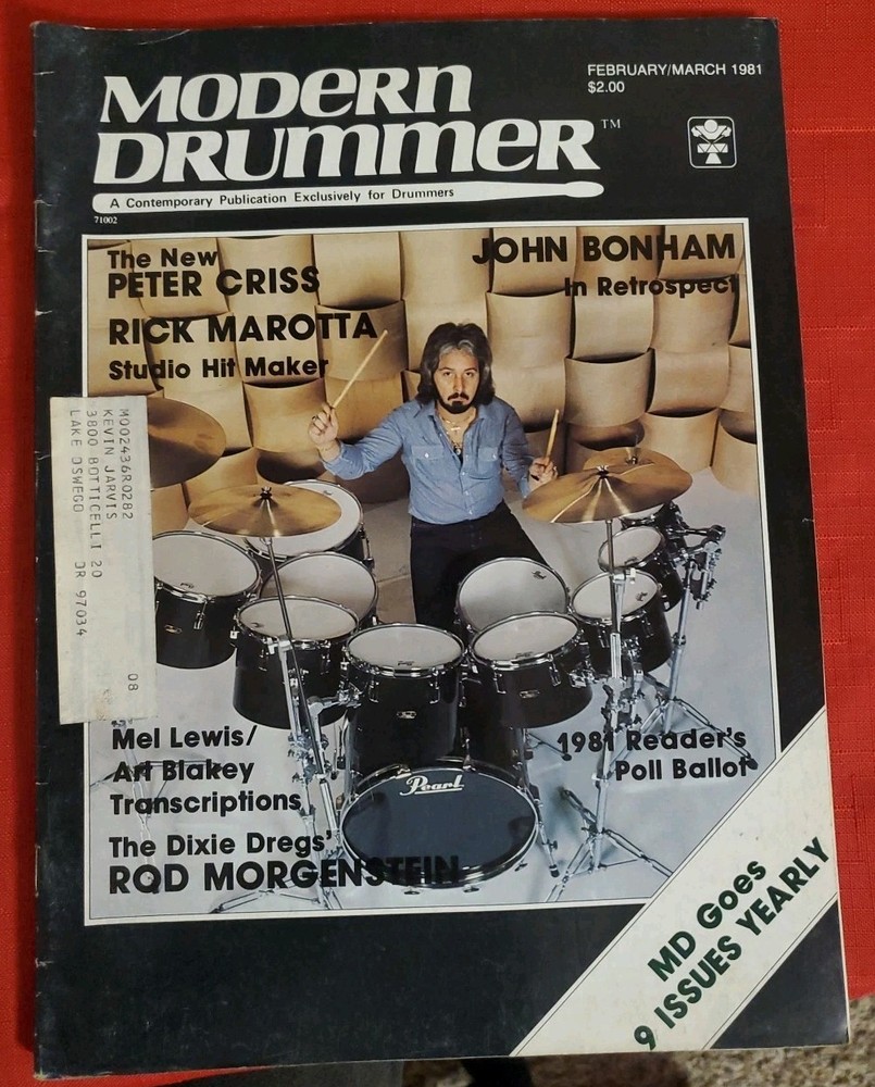 Peter Criss KISS Modern Drummer 1981 Rare
