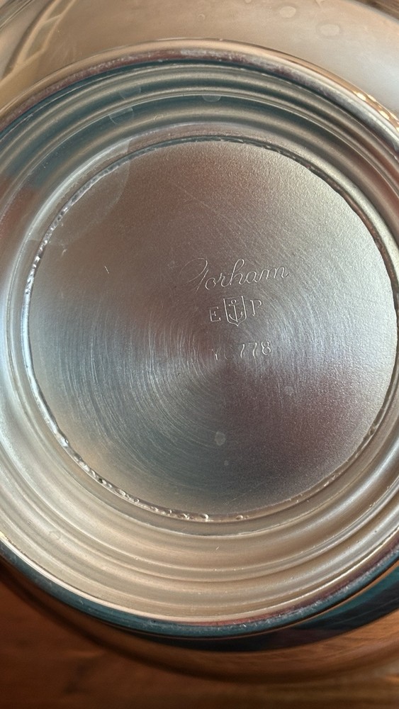 Gorham Silverplate Bowl And 6 Godinger Silverplate Coasters