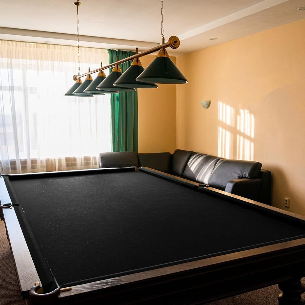 Durable 8ft Pool Table Felt - Black Fiber Material, Easy Install, Great Value