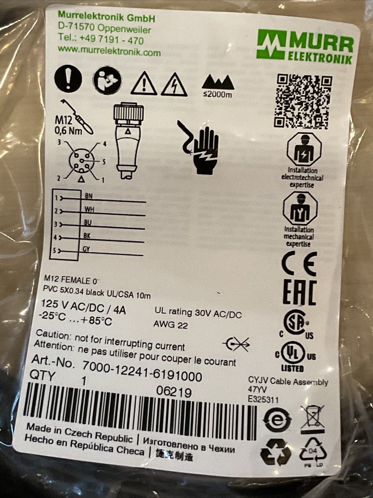Murr 7000-12241-6191000 Cable
